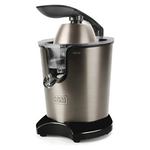 Presse-agrumes électrique BXCJ350E 350W en acier inoxydable et noir - Presse-agrumes efficace pour des jus d'agrumes frais - Product Image 1