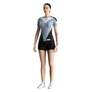 Maglietta BJJ No-Gi da <span class=keywords><strong>Donna</strong></span> Leggera ad Asciugatura Rapida Manica Corta Rash Guard per Arti Marziali Palestra Sport Acquatici - Product Image 3