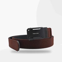 Ceinture tactique en nylon à cliquet, ceinture décontractée en toile avec verrouillage automatique, sans trous, ajustable pour s'adapter