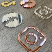 Support en acrylique pour les icônes des réseaux sociaux Facebook, Instagram, TikTok, logo de salon, plaque pour les réseaux sociaux pour les entreprises, vente chaude