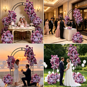 Conjunto de Flores para Boda en Tonos Tierra Cálidos y Retro |   Kit de Flores Artificiales para Bodas Rústicas al Aire Libre y Decoración de Fondo - Product Image 3