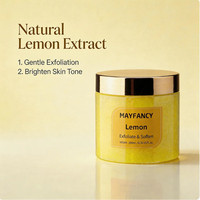 Gommage exfoliant au sel de mer et au citron Mayfancy, pour une peau lisse et douce, nettoyage en profondeur, soin du corps pour femmes, 200 ml