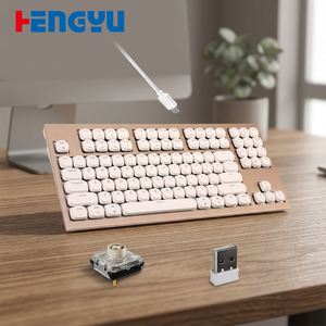 ชุดคีย์บอร์ดเกมมิ่งไร้สายอลูมิเนียม LED รุ่นใหม่ Kailh 102 ปุ่ม คีย์บอร์ดแบบกลไก ใช้งานร่วมกับ iPad ขายส่งจากโรงงาน - Product Image 1