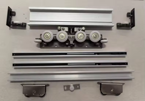 Système de mécanisme de <span class=keywords><strong>porte</strong></span> <span class=keywords><strong>coulissante</strong></span> fantôme sans <span class=keywords><strong>rail</strong></span> pour <span class=keywords><strong>porte</strong></span> de grange cachée magique pour accessoires de meubles rails en acier - Product Image 3