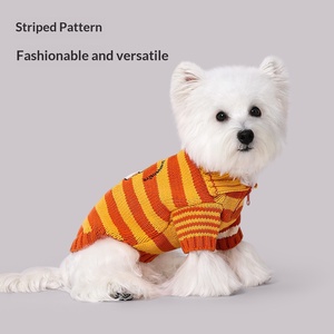 Pull pour <span class=keywords><strong>chien</strong></span> et chat JXANRY de luxe à rayures et blocs de couleur - Vêtement d'extérieur chaud pour l'automne/hiver pour Bichon Frisé et <span class=keywords><strong>Shetland</strong></span> <span class=keywords><strong>Sheepdog</strong></span> - Product Image 5