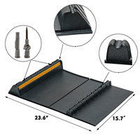 Gummi-Garagenparkmatte Hochbelastbare Radstopper Rutschfeste Schwarze Parkmatte