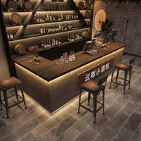 Meubles de bar de luxe léger, comptoir de bar en surface solide pour boîte de nuit, comptoir de bar LED pour restaurant