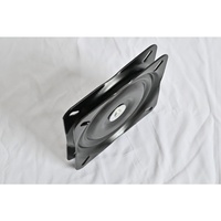 Disque rotatif carré en acier de 7 pouces, rotation libre à 360°, axe unique, plaque pivotante thermolaquée pour base de chaise de bar, table à manger