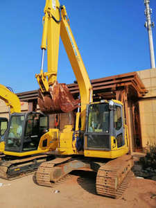 KOMATSU PC128US Pelleteuse hydraulique sur chenilles d'occasion Pelleteuse 12 tonnes avec poussoir Moteur PLC Boîte de vitesses - Product Image 2