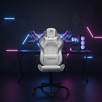 Fauteuil de jeu ergonomique pivotant Geeetech Armor Warrior style coréen avec revêtement en cuir, accoudoirs 2D, hauteur réglable et inclinaison à 3 positions