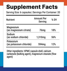 Sales Electrolitos Cápsulas de electrolitos puros para electrolitos de magnesio y potasio de sodio en ayunas intermitentes y extendidas - Product Image 2