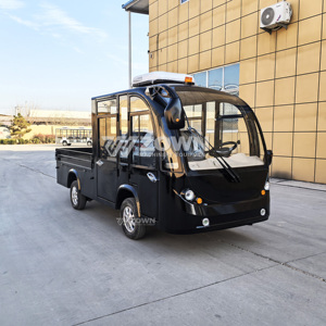 Autobús Turístico Eléctrico Semicerrado con Ventanas Flexibles, Vehículo Utilitario para Parques con Caja de Carga - Product Image 2