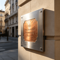 Plaques en métal rétro gravées pour entreprises, hôpitaux, publicité, signalétique – Taille personnalisable, intérieur/extérieur