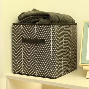 Large Collapsible Fabric Storage <b>Cube</b> <b>Baskets</b> <b>with</b> Handles Closet Organizers for Home Office Shelf Closets Bedroom - Product Image 2