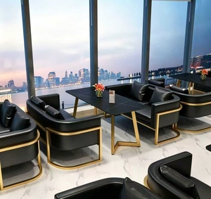 Modern Minimalist Internet Celebrity Leisure Negotiation Booth Commercial Lounge Sofa & <b>Table</b> Chair Combination Ideal for West - Product Image 4