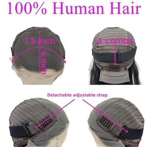วิกผมตรงแบบ Bob 13x6 Lace Front วิกผมสังเคราะห์ยาวตรง 6-16 นิ้ว สามารถดัดและย้อมสีได้ ปรับรูปหน้าได้ - Product Image 5