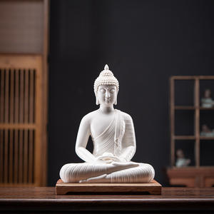 Figurine de bouddha en céramique avec lampe led, nouveau thème d'asie du sud-est, sakyamano, médecine <span class=keywords><strong>homme</strong></span>, Tathagata, décoration de la maison, - Product Image 6