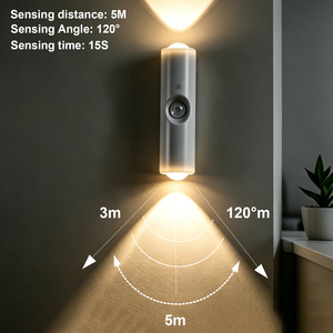Luz Nocturna LED con Sensor de Movimiento, Inalámbrica, Magnética, Recargable por USB, Lámpara de Gabinete, Sensor PIR de Inducción del Cuerpo Humano, Luz para <span class=keywords><strong>Escaleras</strong></span> - Product Image 5