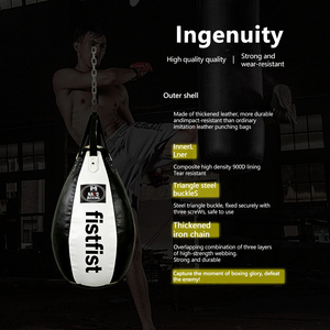 Высококачественный настраиваемый боксерский мешок FIST из полиуретана с кожаной подошвой для фитнеса - Product Image 5
