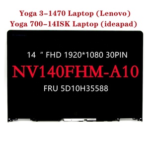 NV140FHM-A10สำหรับ <span class=keywords><strong>Lenovo</strong></span> YOGA 3-1470 <span class=keywords><strong>IdeaPad</strong></span> YOGA 700-14ISK แล็ปท็อปพร้อมฝาจอสัมผัส LCD FRU 5D10H35588 14 "30pin FHD - Product Image 2