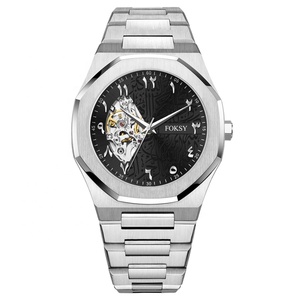 Fashion Creative Design Automatic <strong>Movement</strong> Black Custom Logo Watch Factory - Product Image 3