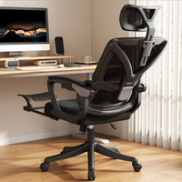 Chaise de bureau ergonomique avec soutien lombaire, hauteur réglable, fonction pivotante - Design minimaliste moderne, matériau en maille