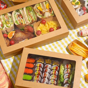 Giấy kraft hộp thực phẩm tùy chỉnh <span class=keywords><strong>Macaron</strong></span> gói hộp đổi mới Vật liệu giá tốt hộp bánh giấy bán buôn với cửa sổ cho tiệm bánh - Product Image 2