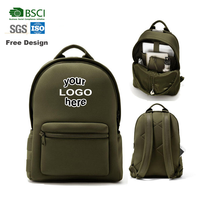 Sac à dos emblématique de fabricant, chef-d'œuvre personnalisé, vert olive, doublure en nylon, fermeture éclair, port USB, pour les trajets urbains et l'usage quotidien