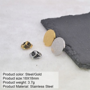 เข็มกลัดเสื้อผ้าสแตนเลสทรงกลมขายส่งจากโรงงาน โลโก้เข็มกลัดแบบกำหนดเอง - Product Image 2