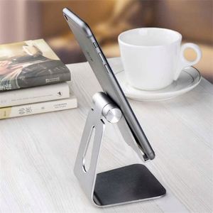 XX314 Custom Aluminum <b>Phone</b> Stand With Logo Wholesale Adjustable Folding <b>Desktop</b> Tablet Base - Product Image 2