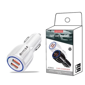 Accesorios de Carga para Automóvil, Adaptador de Cargador de Automóvil con Doble Puerto <span class=keywords><strong>USB</strong></span>, 2 Puertos <span class=keywords><strong>USB</strong></span>, Cargador de Automóvil Inteligente de 3.1a para Teléfono Móvil - Product Image 1