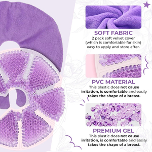 Compresas de Gel Frío/Calor para Terapia de Senos OEM, Alivio de Conductos de <span class=keywords><strong>Leche</strong></span> Obstruidos, Enfriamiento de Pezones, Aumento de Senos - Product Image 3