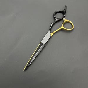 กรรไกรตัดผมสีดำทองขนาด 6 นิ้ว รุ่น Hj ผลิตจากเหล็กกล้าไร้สนิม 440C กรรไกรซอยผมสำหรับคนถนัดขวา อุปกรณ์ช่างทำผมเพื่อความงาม - Product Image 3