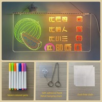 Tableau d'écriture en acrylique DIY éclairage de charge LED écran d'affichage pour le marché de nuit publicité bâtiments société hôpital utilisation