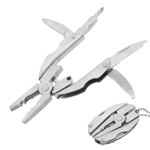 Pinza Multiuso Tascabile in Acciaio Inossidabile con Catena a Sfera, Misure Metriche, con Denti Seghettati, Disponibile a Magazzino - Product Image 3