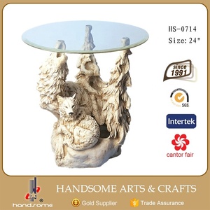 Bàn cà phê thủy tinh hiện đại với nhựa Sói Hoang Dã cho đồ nội thất phòng khách gia đình - Product Image 2