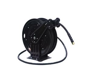 بكرة خرطوم غسيل بالضغط العالي أوتوماتيكية قابلة للسحب من الحديد الزهر 1/2 بوصة × 20 متر 220 فولت أسود 1.6 ميجا باسكال للماء/الهواء/الزيت - Product Image 2