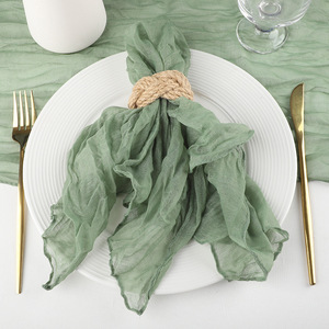 Fazzoletto di cotone in filo Bali garza a bolle pieghettate transfrontaliera per matrimonio o per decorazioni per la casa panno in Crepe - Product Image 3