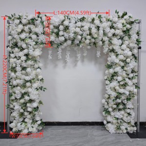 Arche de fleurs artificielles pour mariage, vente en gros, décoration de fête, toile de fond de fleurs en tissu - Product Image 2