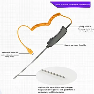 <span class=keywords><strong>Thermocouple</strong></span> de <span class=keywords><strong>type</strong></span> K à poignée manuelle pour four à haute température à eau en aluminium Spot Goods Wrnk-187/Wrnk-104M - Product Image 4