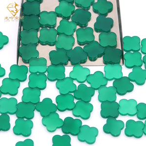 Đá Clover tự nhiên <span class=keywords><strong>Onyx</strong></span> đỏ xanh đen Agate hình bốn hoa 8mm/10mm/12mm bán buôn Dubai - Product Image 3