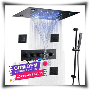 Douche de luxe pour salle de bain 2026 avec LED colorées, <span class=keywords><strong>musique</strong></span>, jets latéraux, mitigeur thermostatique, inverseur, pomme de douche pluie SPA - Product Image 1