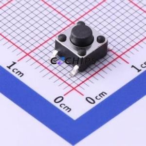 TS665TP 160gf Tactile Switch SMD Switch Single Pole Single Throw Round Button 1.6N Vertical Mount - Product Image 1