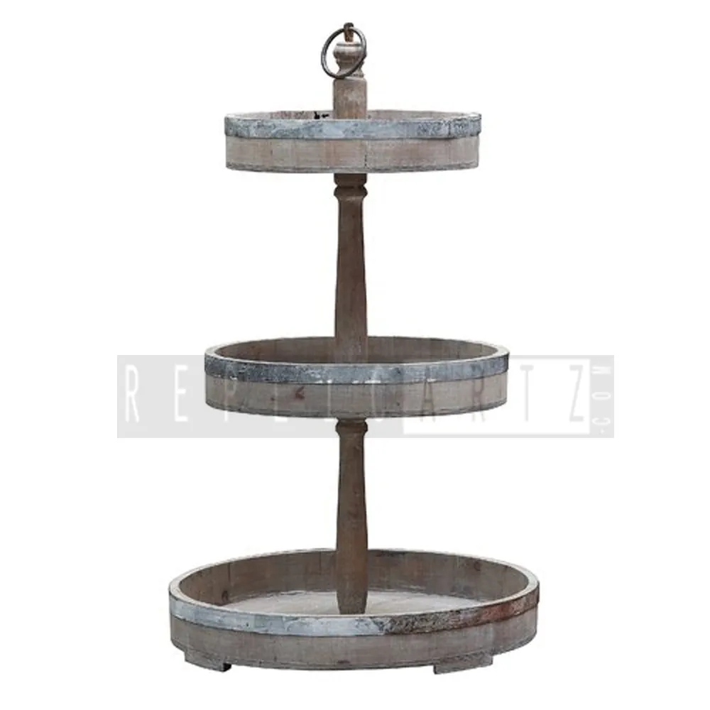 High Quality Wooden Decorative 3 Tiered Serving Tray an Elegant Serving Tray
