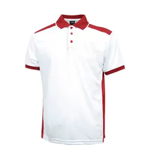 良質のロング & ショートクイックドライ100% バンブーファイバーホワイト半袖ニットポロシャツ