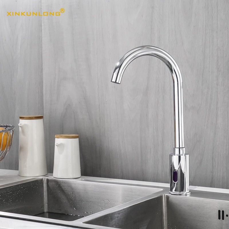Infrared Touchless Sensor Brass Kitchen Faucet Saving Water Automatic Faucet Tap for Kitchen Room