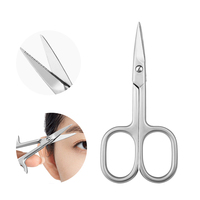 Ciseaux de beauté multi-usages en acier inoxydable de haute qualité avec pointe aiguë pour la manucure et le maquillage, lame droite