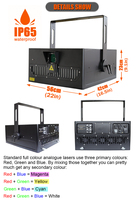 Wasserdichte 30W Laser-Show Animation Sky Beam Outdoor 40kpps Vollfarbige Sky Beam Laser-Lichtshow