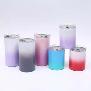 Tazas de Acero Inoxidable de 14 oz con Aislamiento al Vacío, Personalizables con Logotipo, Delgadas, Rectas, para Sublimación, Enfriador de Latas 4 en 1 con Tapa - Product Image 5