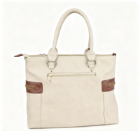 Tas Tote Kulit PU Kapasitas Besar Custom Pabrik, Tas Selempang Kasual Wanita dengan Logo Cetak Custom